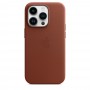 Кожаный чехол Leather case Apple MagSafe для iPhone 14 Pro Max Umber / Коричневый