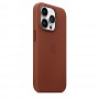 Кожаный чехол Leather case Apple MagSafe для iPhone 14 Pro Umber / Коричневый