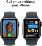 Часы Apple Watch SE 2024, 40 мм, корпус из алюминия цвета «тёмная ночь», спортивный ремешок цвета «тёмная ночь», размер S/M (MXE73)
