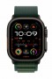 Часы Apple Watch Ultra 2 2024 Cellular, 49 мм, корпус из титана чёрного цвета, браслет Alpine Loop тёмно-зеленого цвета, размер S (MX4Q3)
