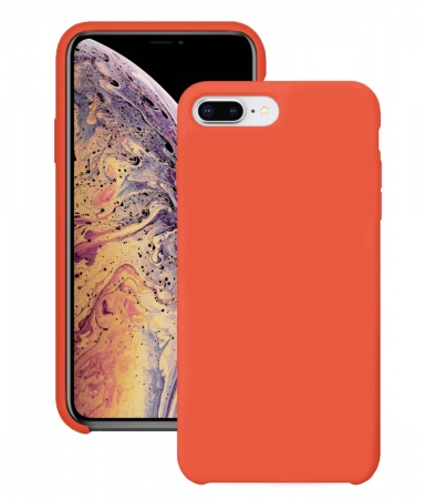 Силиконовый чехол для Apple iPhone 7 Plus / Apple iPhone 8 Plus / Silicone Case DF на Айфон с бархатистым покрытием внутри №2