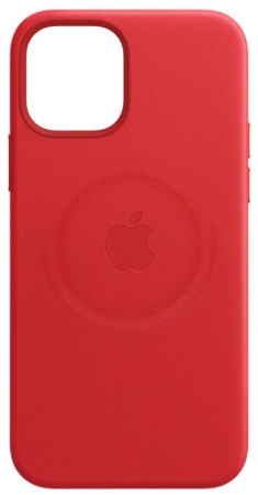 Кожаный чехол leather case Apple MagSafe для iPhone 12 Pro Max Red / Красный