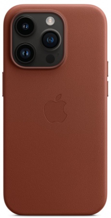 Кожаный чехол Leather case Apple MagSafe для iPhone 14 Pro Max Umber / Коричневый