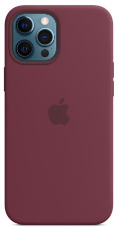 Силиконовый чехол Silicone case Apple MagSafe для iPhone 12 Pro Max Plum / Сливовый