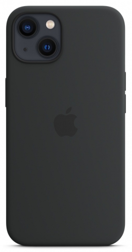 Силиконовый чехол Silicone case Apple MagSafe для iPhone 13 Midnight / Тёмная Ночь