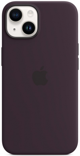 Силиконовый чехол Silicone case Apple MagSafe для iPhone 14 Elderberry / Бузина