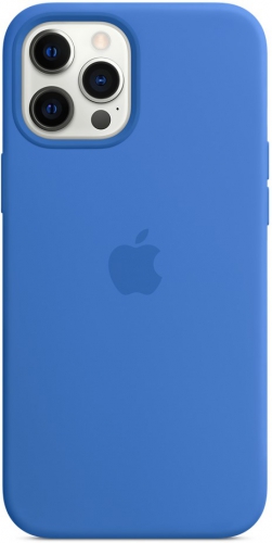 Силиконовый чехол Silicone case Apple MagSafe для iPhone 12 Pro Max Capri Blue / Капри