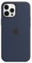 Силиконовый чехол Silicone case Apple MagSafe для iPhone 12 Pro Max Deep Navy / Темный Ультрамарин