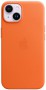 Кожаный чехол Leather case Apple MagSafe для iPhone 14 Orange / Оранжевый