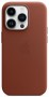 Кожаный чехол Leather case Apple MagSafe для iPhone 14 Pro Umber / Коричневый
