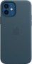 Кожаный чехол Leather case Apple MagSafe для iPhone 12/12 Pro Baltic Blue / Балтийский Синий