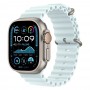 Часы Apple Watch Ultra 2 2024 Cellular, 49 мм, корпус из титана натурального цвета, ремешок Ocean band цвета «голубой лёд» (MYT03+MXTF3)