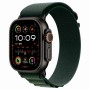 Часы Apple Watch Ultra 2 2024 Cellular, 49 мм, корпус из титана чёрного цвета, браслет Alpine Loop тёмно-зеленого цвета, размер S (MX4Q3)